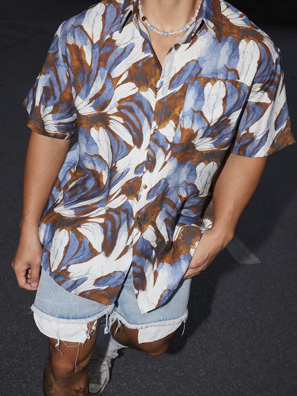 Leaf Print Resort Short-Sleeve Shirt 4