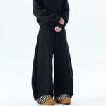 Leopard Patchwork Wide-Leg Drawstring Sweatpants 5