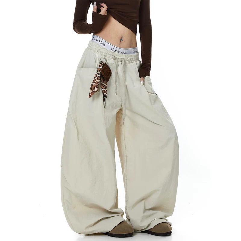 Leopard Pendant Wide Leg Parachute Pants 2