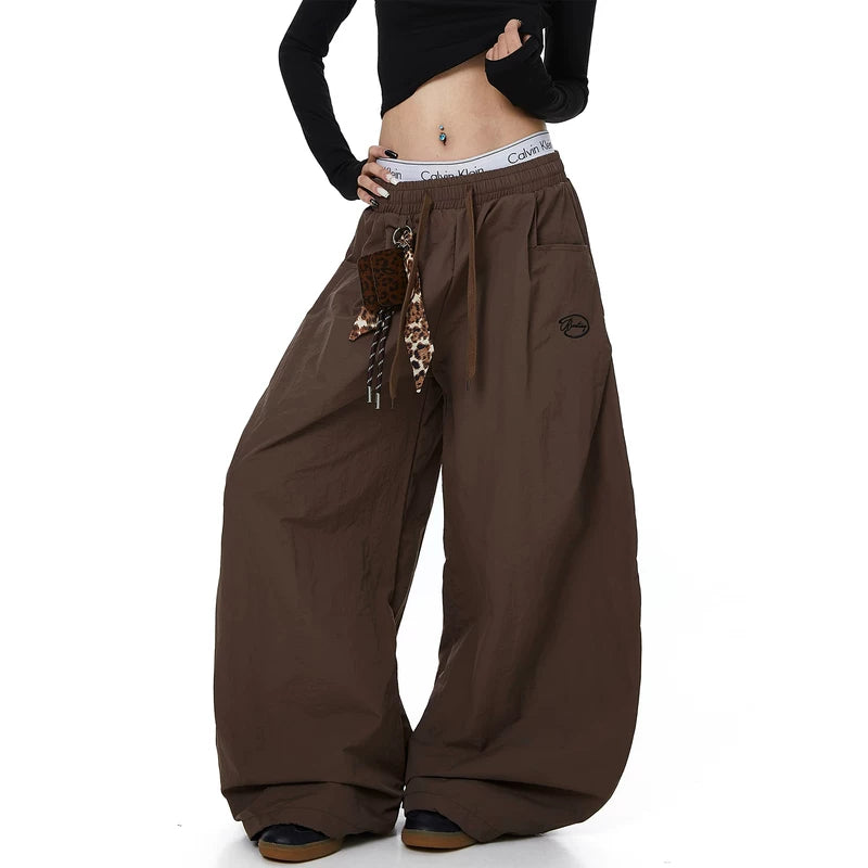 Leopard Pendant Wide Leg Parachute Pants 3