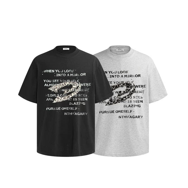 Leopard Print Graphic Crew Neck T-Shirt 3