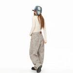 Leopard Print Loose Wide Leg Jeans Pants 4