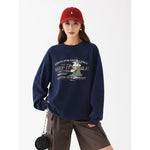 1627207:381454929,6176933027623,1627207:381454929,6176933027622,1627207:381454929,6176933027624,6176933027623,6176933027622,6176933027624, Letter Print Crew Neck Sweatshirt Pullover