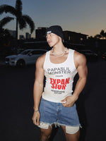 Letter Print Fitted Street Style Vest 3