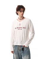 Letter Print Loose Fit Hooded T-Shirt 2