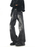 Lightning Stripe Washed Flared Jeans Pants 5