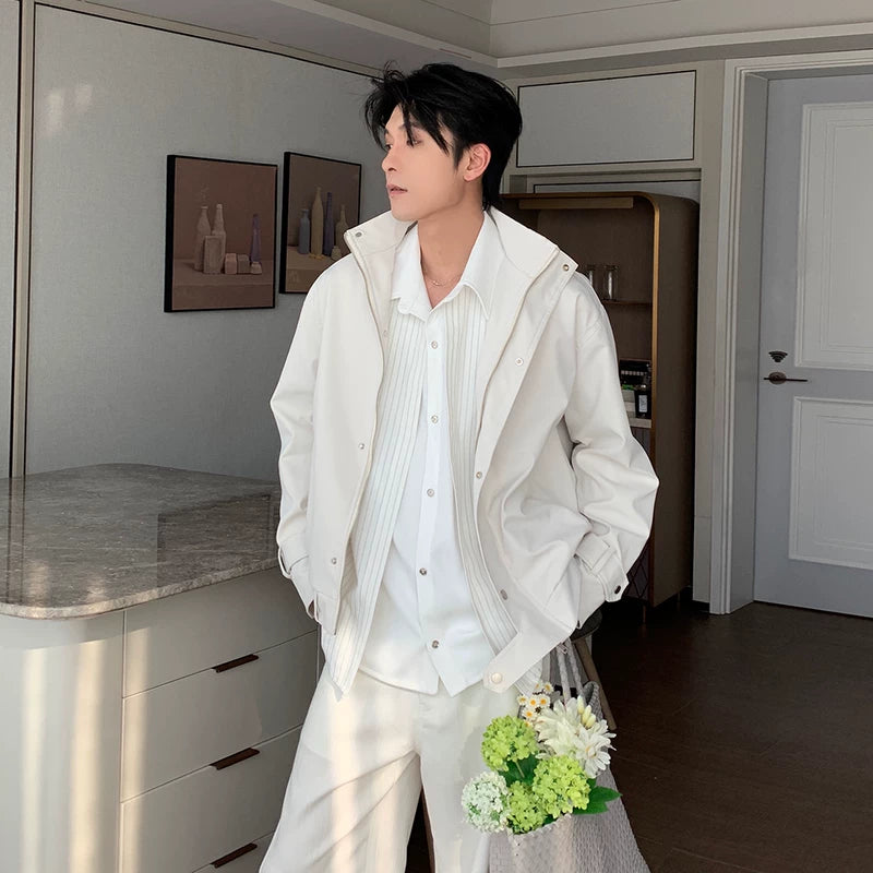 6192166554961,6192166554962,6192166554963,6192166554964, Lightweight Collared Spring Jacket for Men