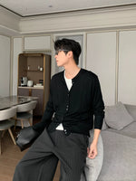 Lightweight Knit Button-Front Cardigan Sweater 4