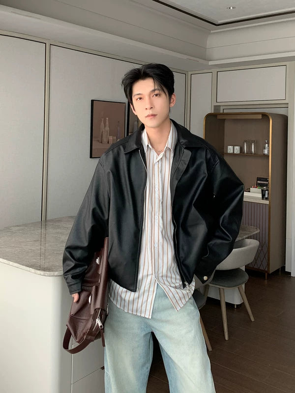 Lightweight PU Leather Motorcycle Jacket 2