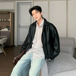 6192165522670,6192165522671,6192165522672,6192165522673, Lightweight PU Leather Motorcycle Jacket