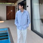 6207999526827,6207999526828,6207999526829,6207999526830, Lightweight Pure Cotton Casual Button-Down Shirt