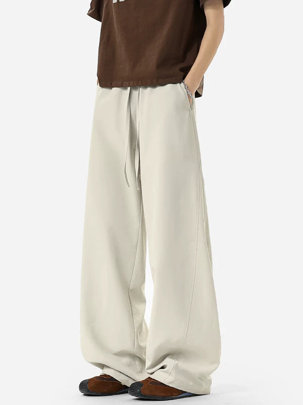 Lightweight Wide Leg Drawstring Lounge Pants 3