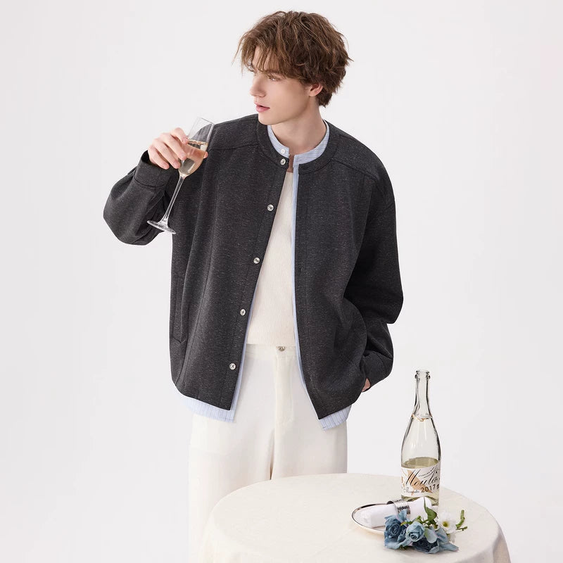 Linen Blend Crew Neck Cardigan Sweater 5