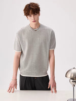 Linen Blend Knit Crewneck T-Shirt 5