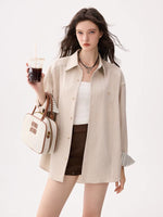 Linen Blend Striped Button-Up Shirt 2