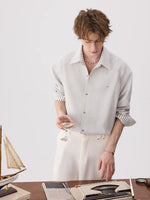 Linen Blend Wrinkle-Free Button-Up Shirt 2