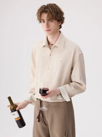 Linen Blend Wrinkle-Free Button-Up Shirt 4