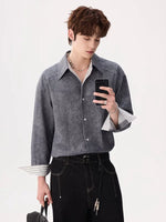 Linen Blend Wrinkle-Resistant Long Sleeve Shirt 1