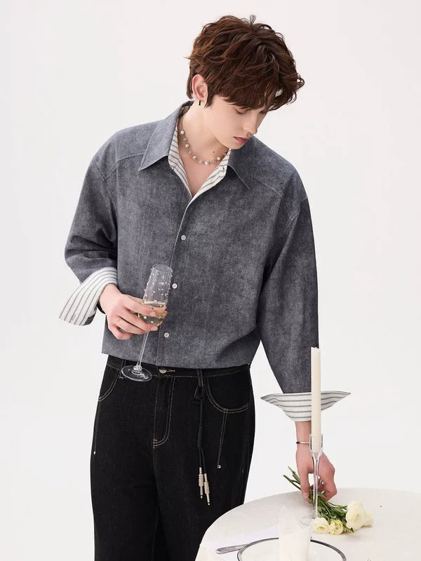 Linen Blend Wrinkle-Resistant Long Sleeve Shirt 3