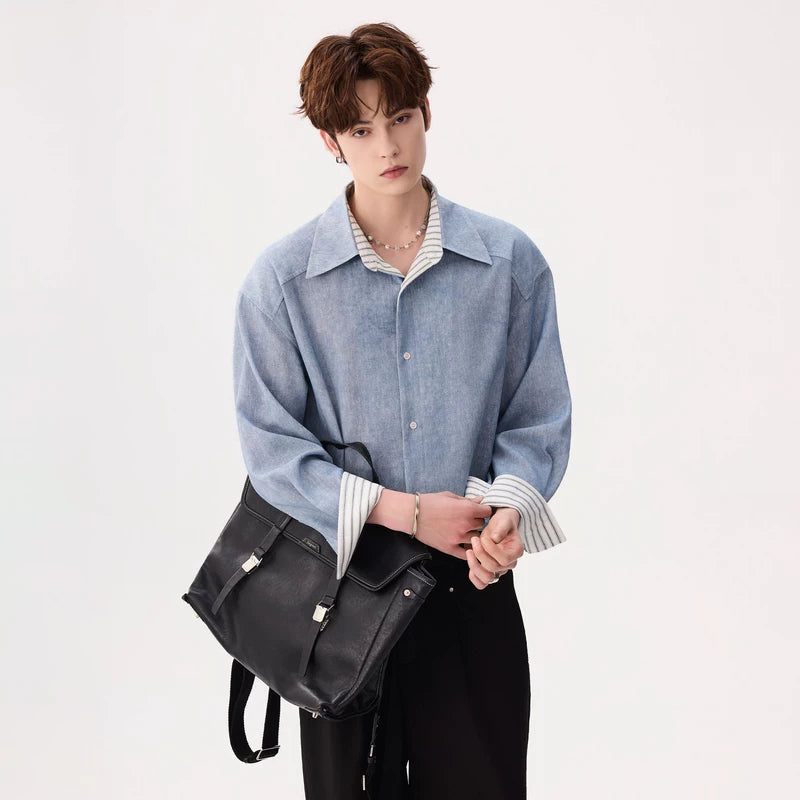 6043678829153,6043678829154,6043678829155,6043678829156, Linen Blend Wrinkle-Resistant Long Sleeve Shirt