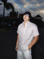 Linen Short-Sleeve Button-Up Shirt 3