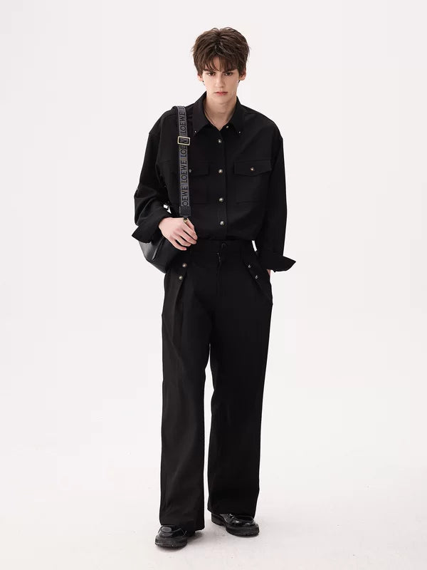 Long-Sleeve Button-Down Workwear Shirt 3