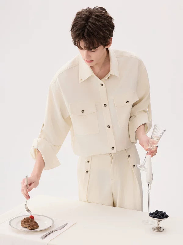 Long-Sleeve Button-Down Workwear Shirt 5