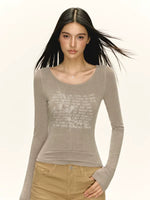 Long Sleeve Graphic Knit Turtleneck Top 3