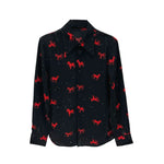 6206092379255,6206092379256,6206092379257,6206092379258, Long Sleeve Horse Print Button-Up Shirt
