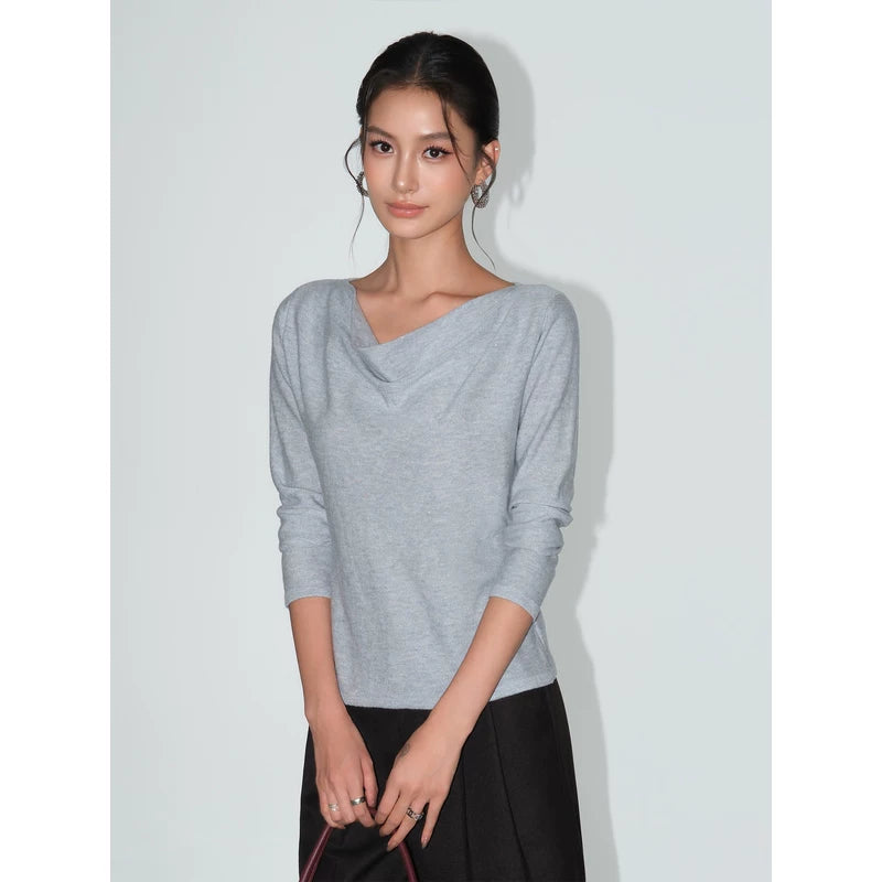 ,1627207:382588058,6011845249459,1627207:382588058,6011845249460,1627207:382588058,6011845249458,6011845249459,6011845249460,6011845249458, Long-Sleeve Knit Top with Bow Neck