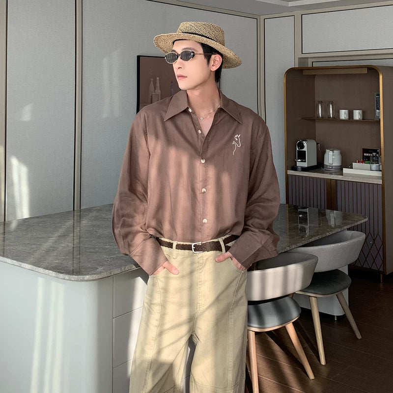 6196368611930,6196368611931,6196368611932, Long Sleeve Minimalist Linen Shirt