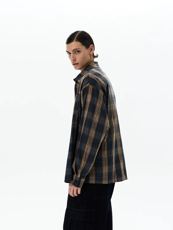 Long-Sleeve Plaid Button-Up Shirt 4