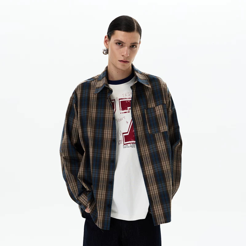 6183556995289,6183556995290,6183556995291,6183556995292, Long-Sleeve Plaid Button-Up Shirt