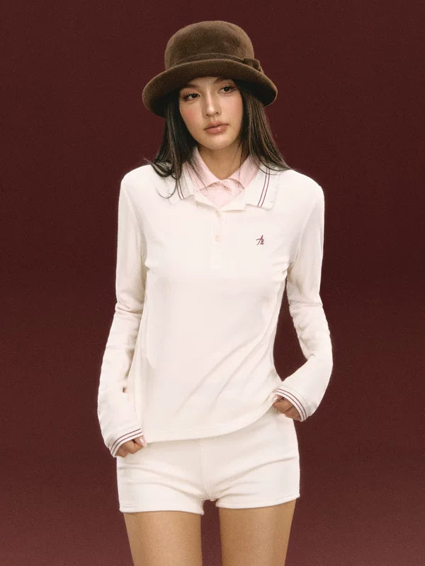 Long Sleeve Polo Top and Pants Set 3