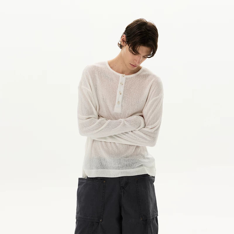 ,1627207:30155,6001827764112,1627207:30155,6001827764113,1627207:30155,6001827764114,1627207:30155,6001827764115,6001827764112,6001827764113,6001827764114,6001827764115, Long Sleeve Retro Henley T-Shirt