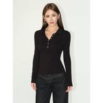 6013155445700,6013155445701,6013155445702,6013155445703, Long Sleeve Slim Fit Polo Knit Top