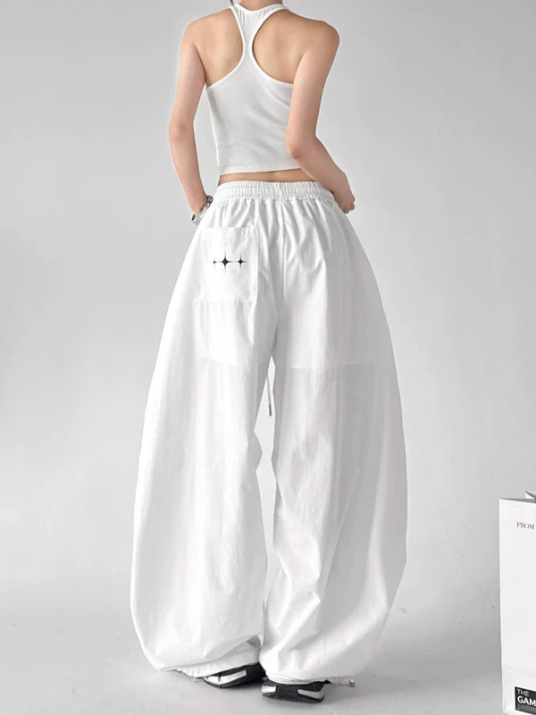 Loose Drawstring Street Dance Cargo Pants 2