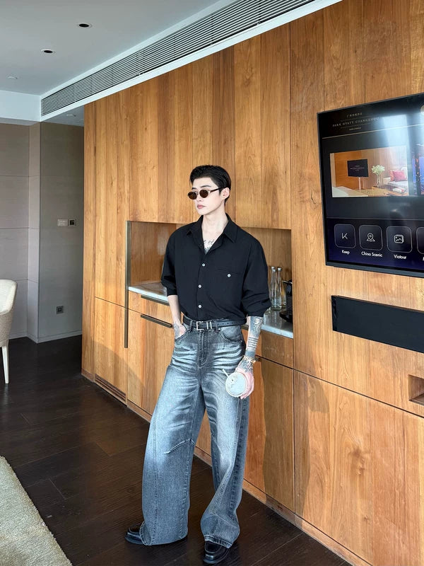 Loose Fit Casual Long Sleeve Shirt 4