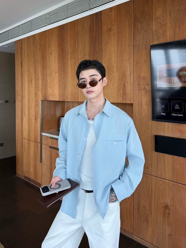 Loose Fit Casual Long Sleeve Shirt 5