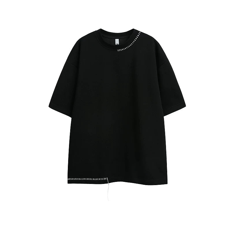 6189272119087,6189272119088,6189272119089,6189272119090, Loose Fit Short-Sleeve Crewneck T-Shirt