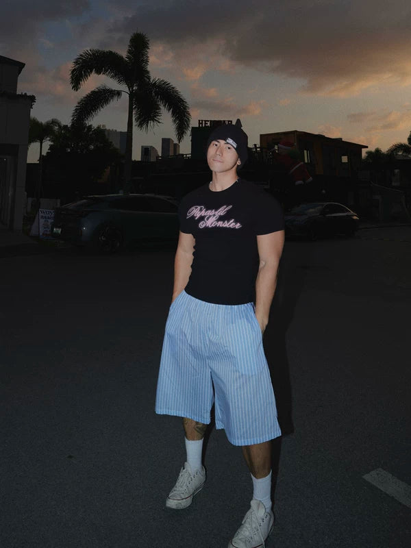 Loose Fit Striped Capri Pants 2