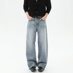 Loose Fit Washed Wide Leg Jeans Pants 3