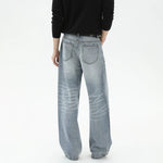Loose Fit Washed Wide Leg Jeans Pants 4