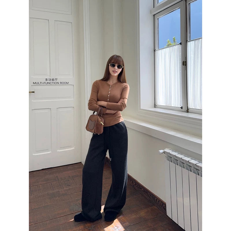 Loose Fleece-Lined Hooded Sweatshirt and Pants 5