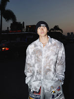 Loose Long-Sleeve Patterned Casual Shirt 3