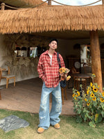 Loose Plaid Long Sleeve Casual Shirt 2