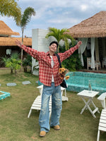 Loose Plaid Long Sleeve Casual Shirt 4