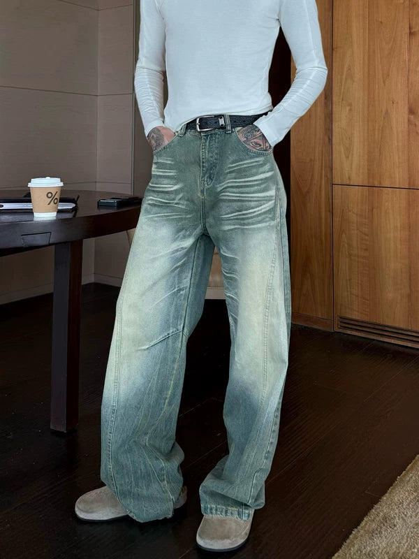 Loose Straight Leg Wide Jeans Pants 4