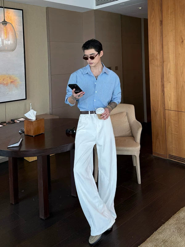 Loose Straight Leg Wide Jeans Pants 5