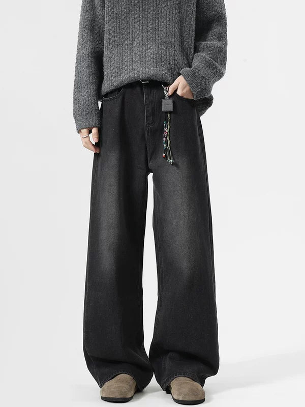 Loose Straight Leg Wide Leg Jeans Pants 5